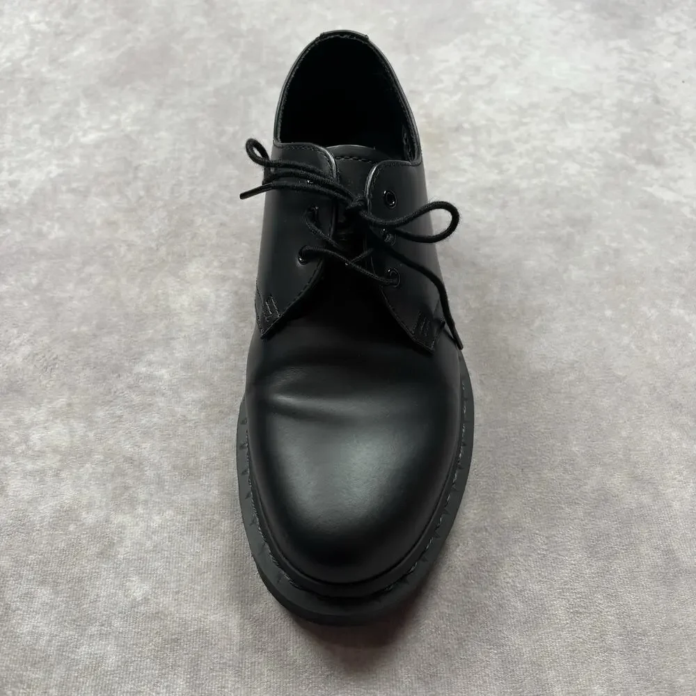 Dr Martens 1461 Mono 3 Eye Black Smooth Leather Oxford Shoes Mens 7 Womens 8